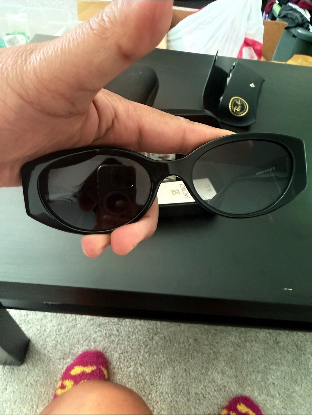 Coach Black Cat-Eye Sunglasses with Gray Tint - Picture 2 of 7